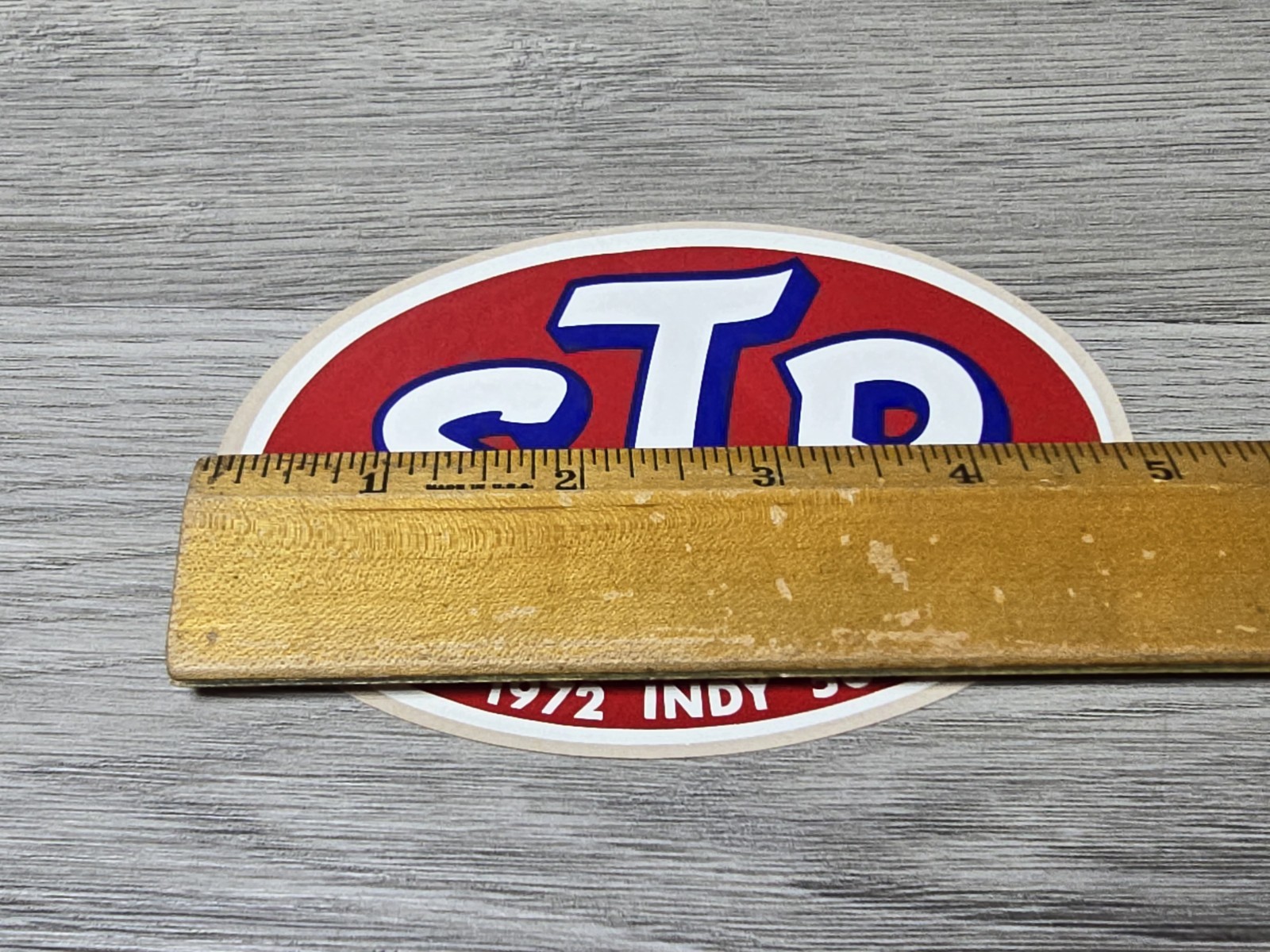 1972 STP Indianapolis Indy 500 Race Car Promotional Gasolina Sticker NOS