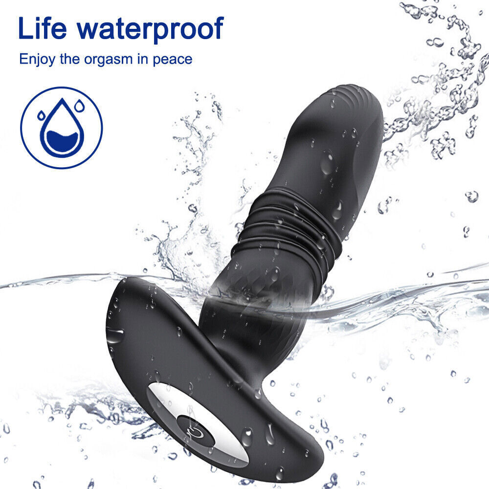 Thrusting Anal Butt Plug Dildo Vibrator Prostate Massager Sex Toys for Women Men