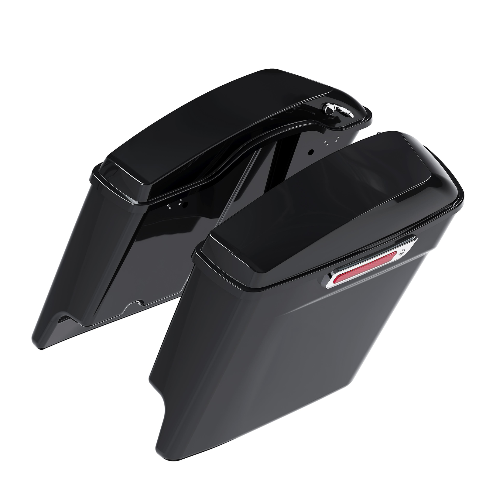 5" Stretched Extended Hard Saddle Bags For 93-13 Harley Street Glide Road King