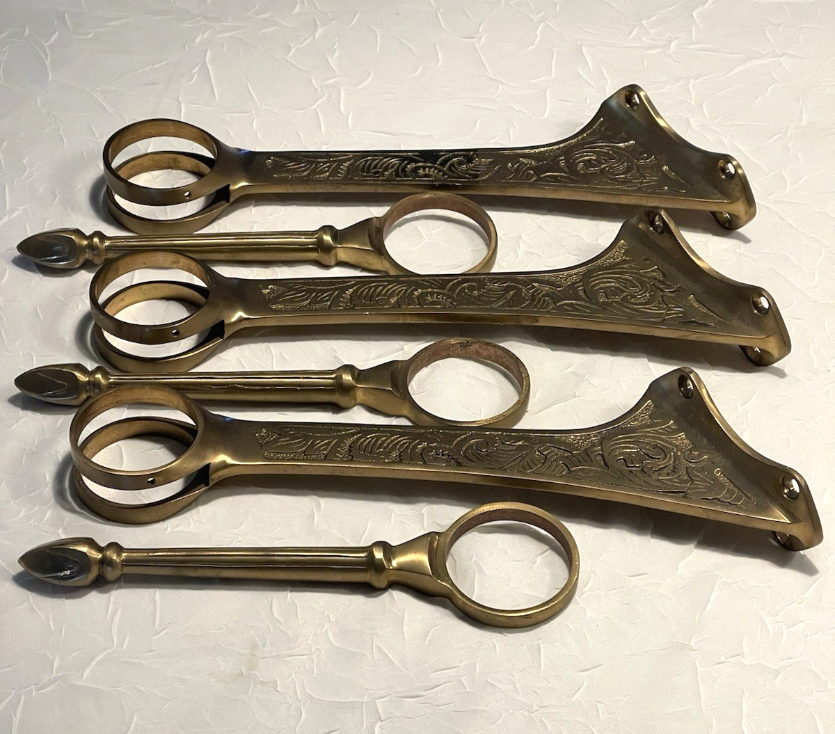 Swing Arm Cast Solid Brass Bar Foot Rail 2 Inches