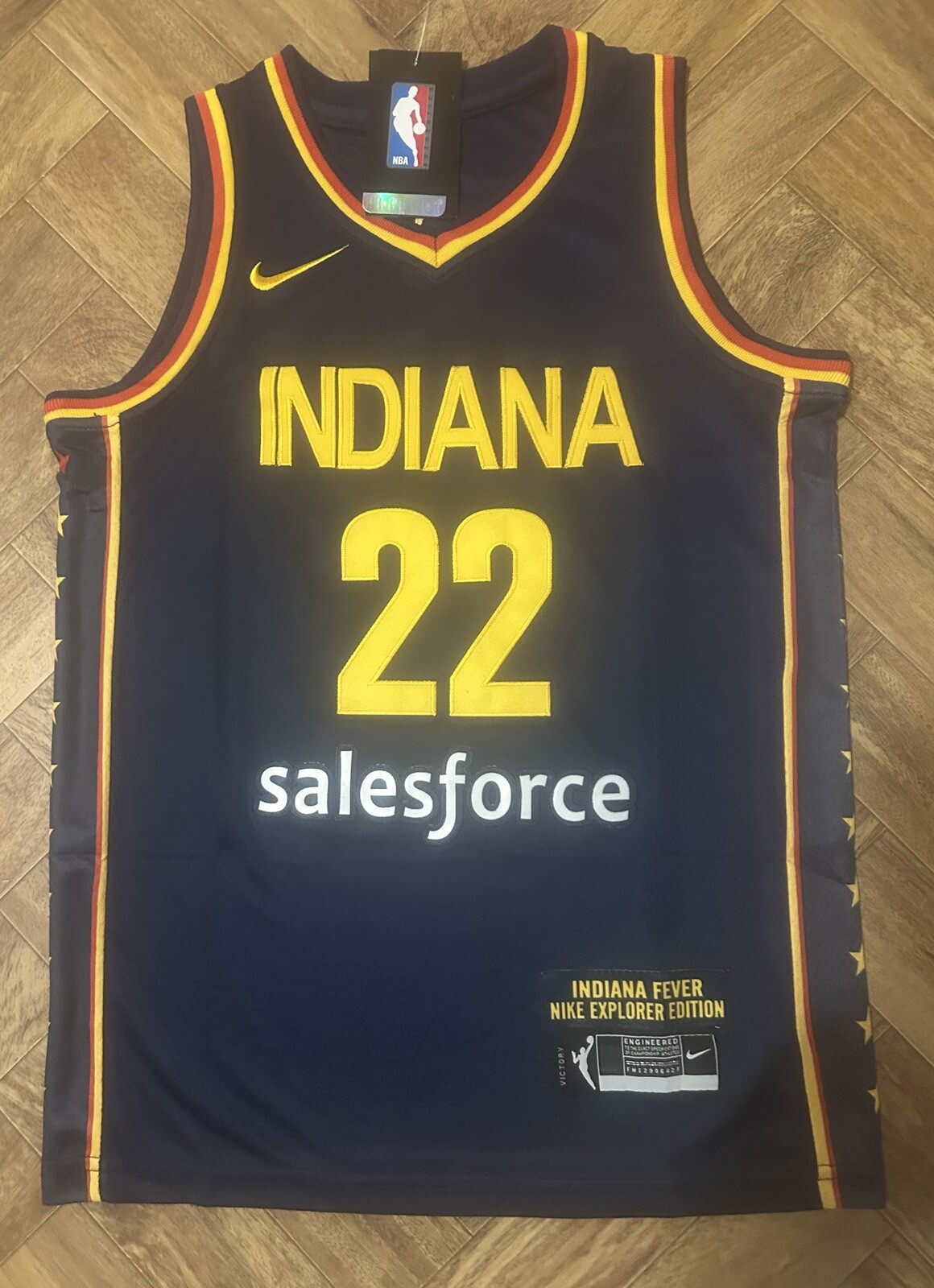 YOUTH S Caitlin Clark #22 Indiana Fever Stitched WNBA Explorer Victory Jersey