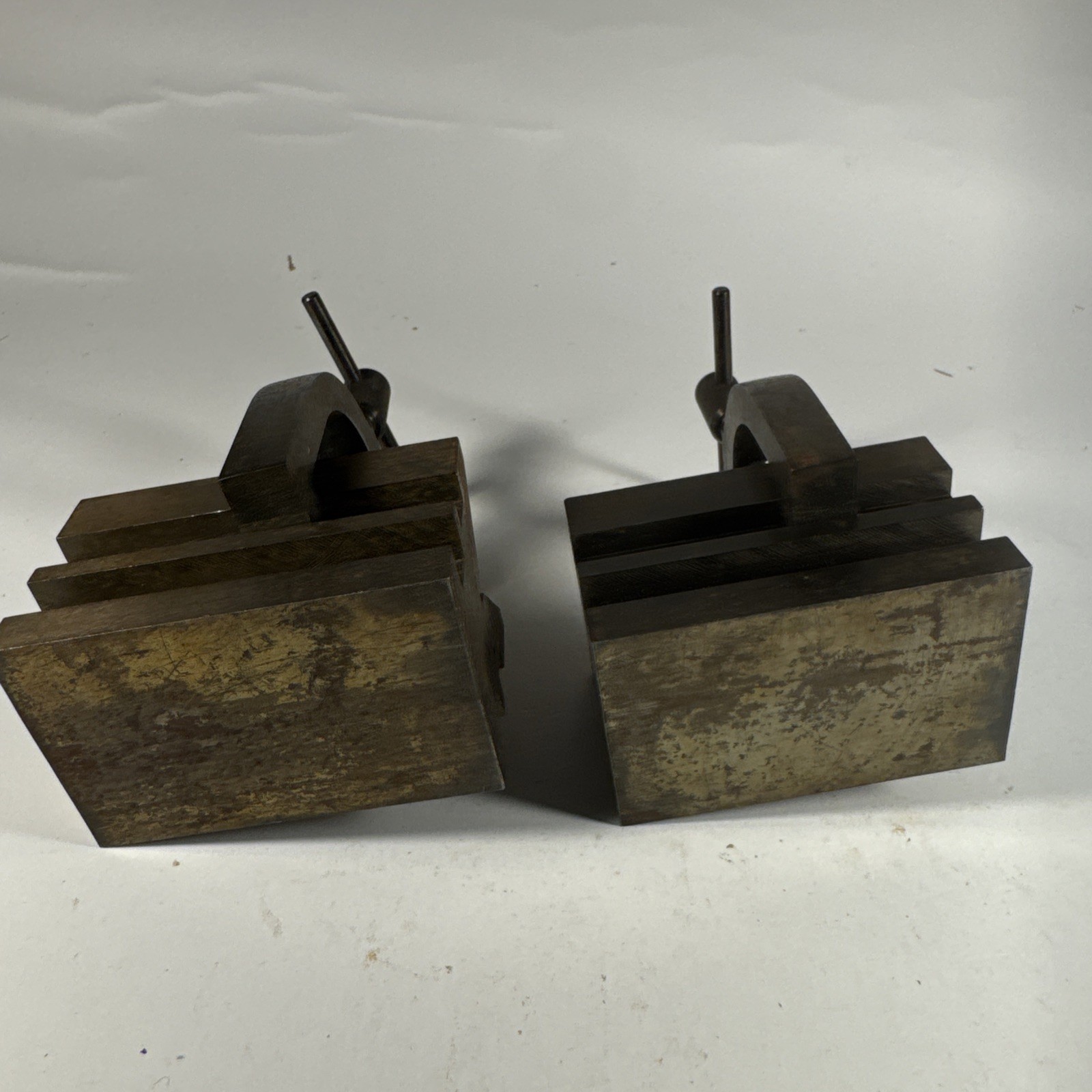 R.F. 1979 Precision V-block and clamp set Heavy Bronze 2.9 Pounds Each
