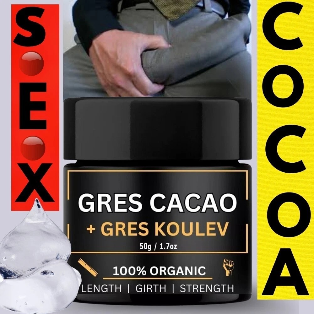 Gres Cacao Male Enhancement Organic Gres Koulev Oil, Longer & Thicker - 50ml