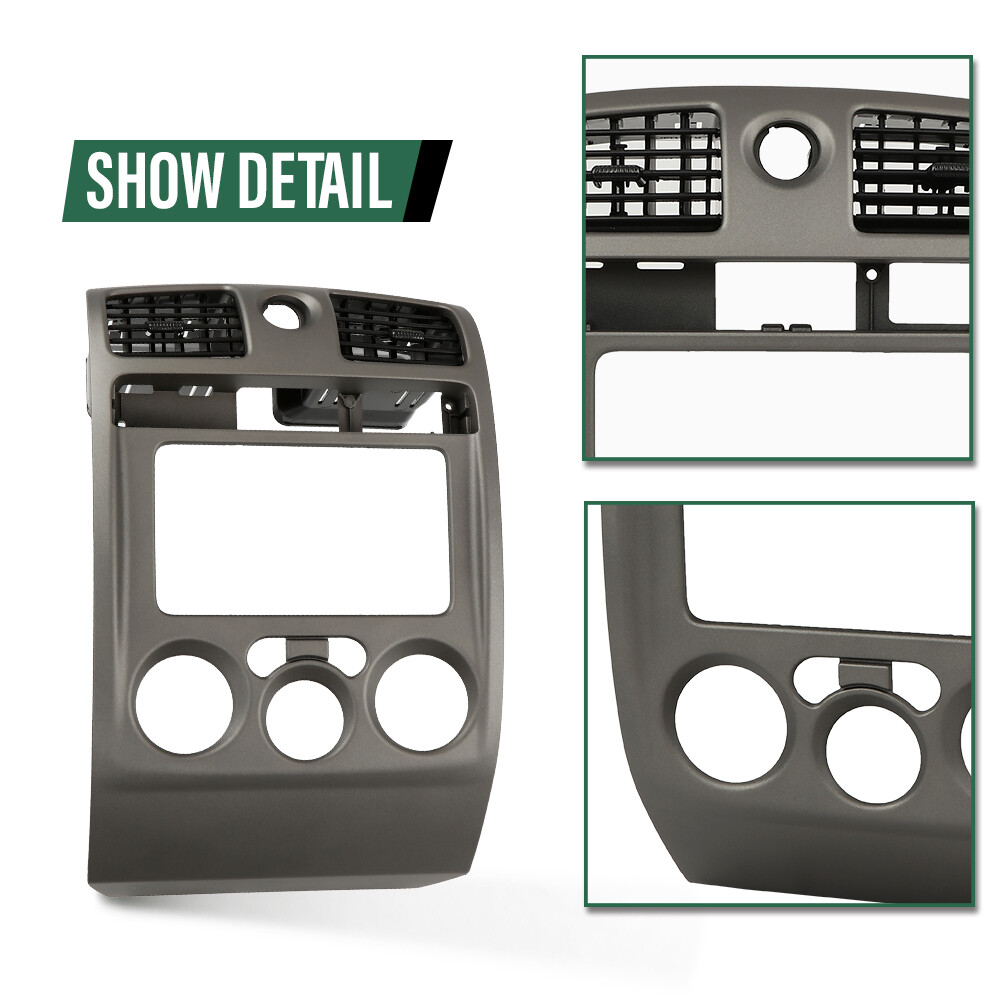Fit For 2004-2012 Chevy Colorado GMC Canyon Center Dash Radio Vent Bezel Gray