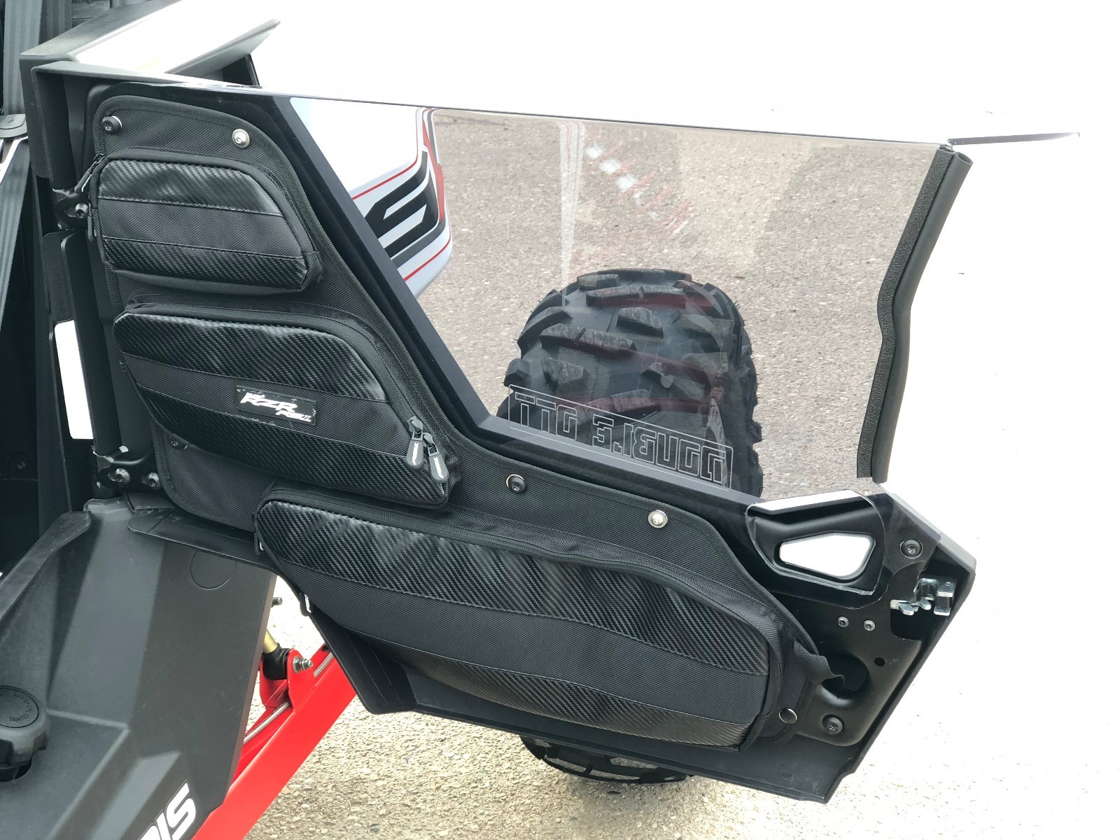 Double Ott Polaris RZR RS1 Upper DOORS Smoked Polycarbonate