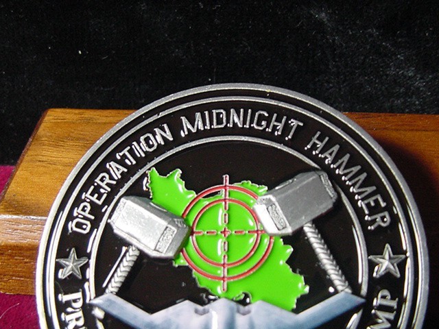 Official President Trump Challenge coin-Operation Midnight Hammer-Free Shipping