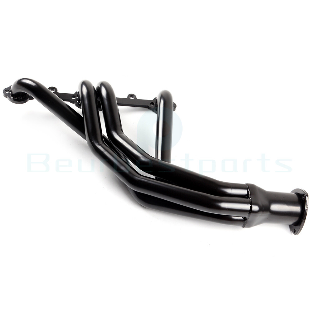 For GMT C/K 5.0L 5.7L SBC 84-91 Long Tube Exhaust Header Manifold Black Painted