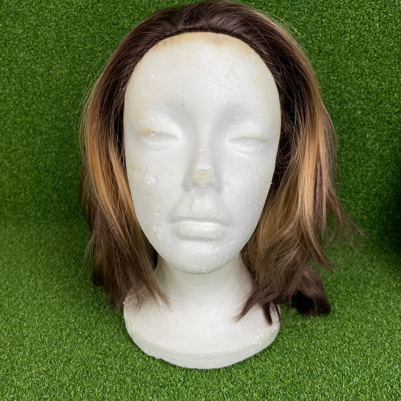 Midway Light Blonde Ombre Layered Shoulder Length Lace Hair Wig