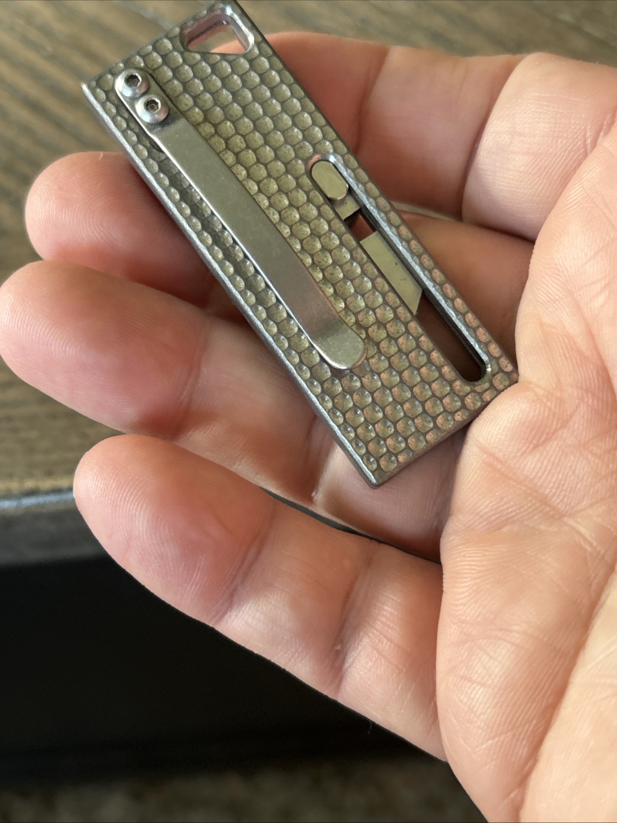 CountyComm Maratac MaxMadCo Utility Knife Blade Gen 1 Full Titanium Slide Lock