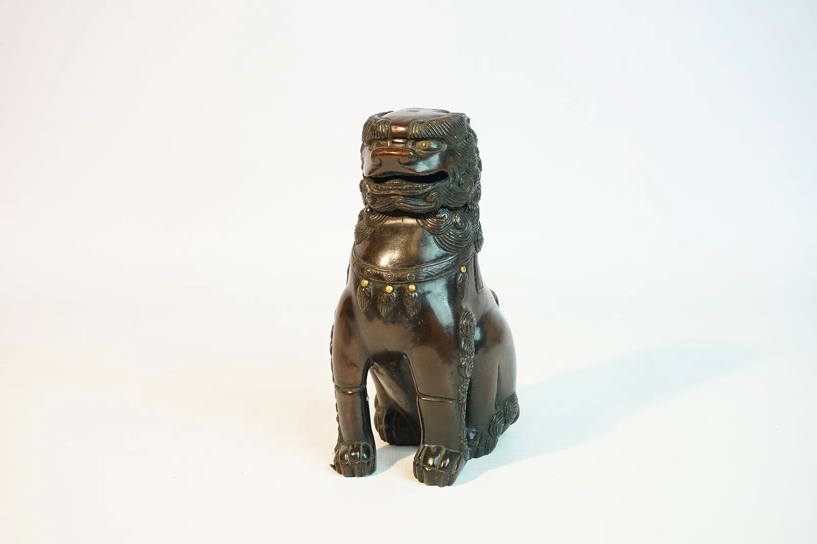 Japanese or Chinese Bronze Shishi Guardian Lion Censer