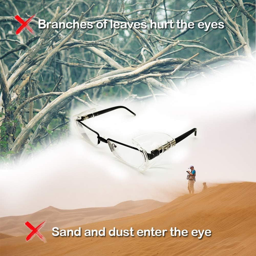 1~200Pairs Side Shields For Eye Glasses Slip On Safety Glasses Shield Universal