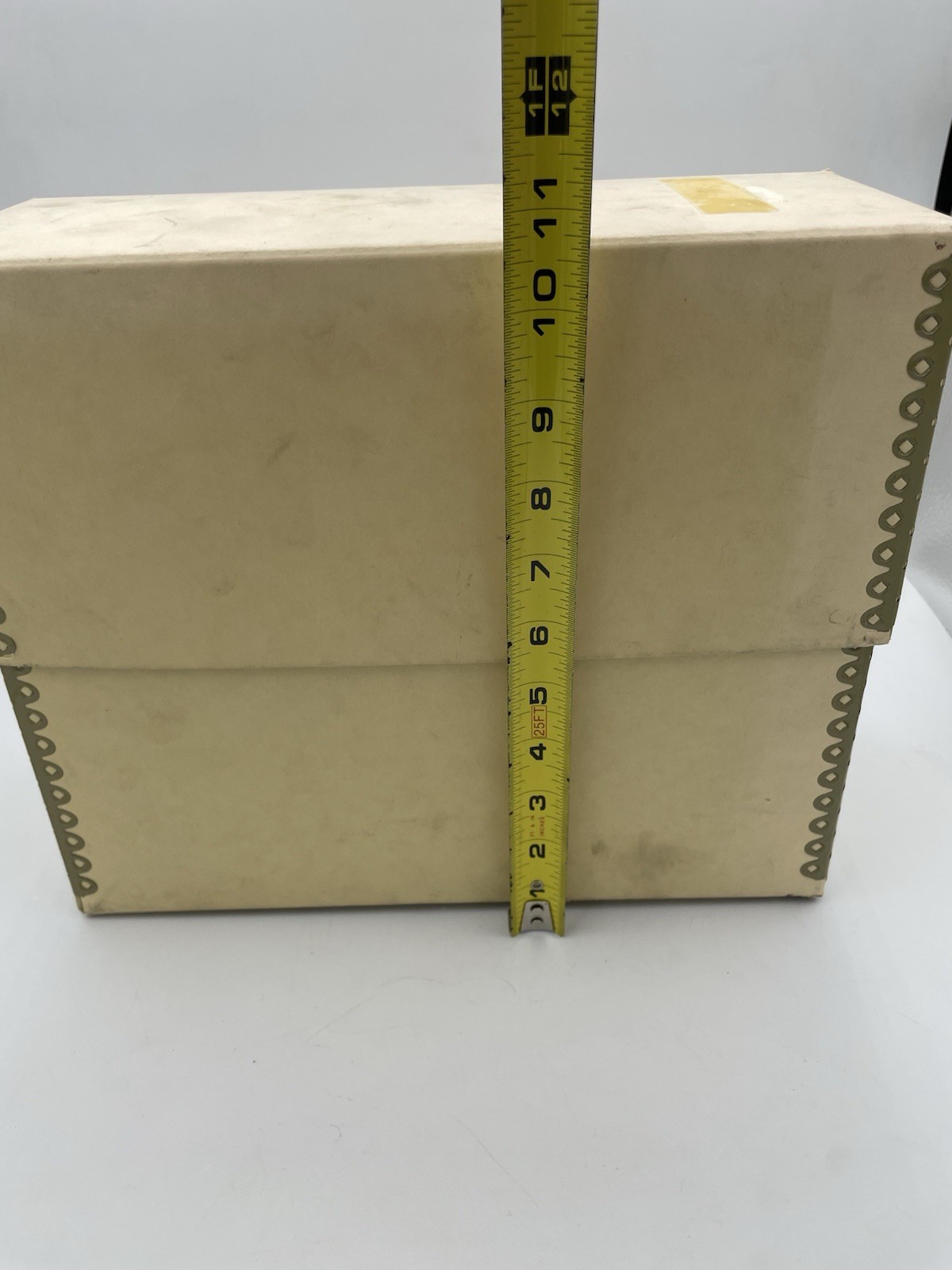 Vtg Archival Storage Box Metal Edge Archival Boxboard AcidFree 12.5x10.5x5