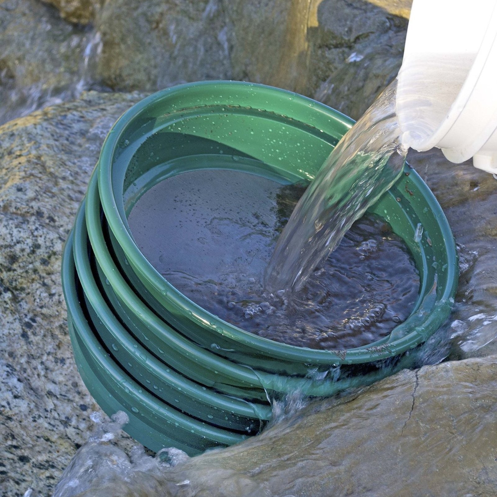 8pc ASR Outdoor Complete Gold Rush Sifting Classifier Sieve Set for Prospecting