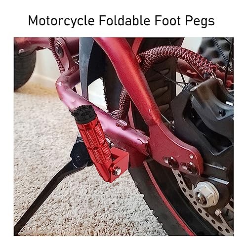 Aluminium Alloy Motorcycle Foot Pegs Passenger Foot Rest, 2 Pcs