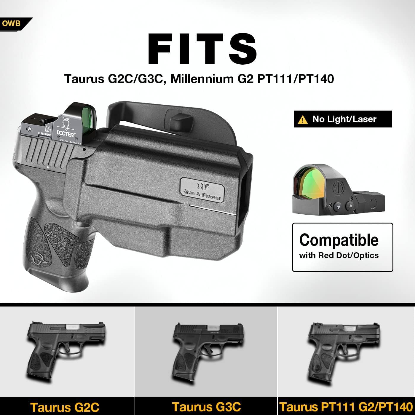 OWB Thumb Release Holster Fit:Taurus G3C/G2C, Millennium PT111/PT140 G2 RighHand