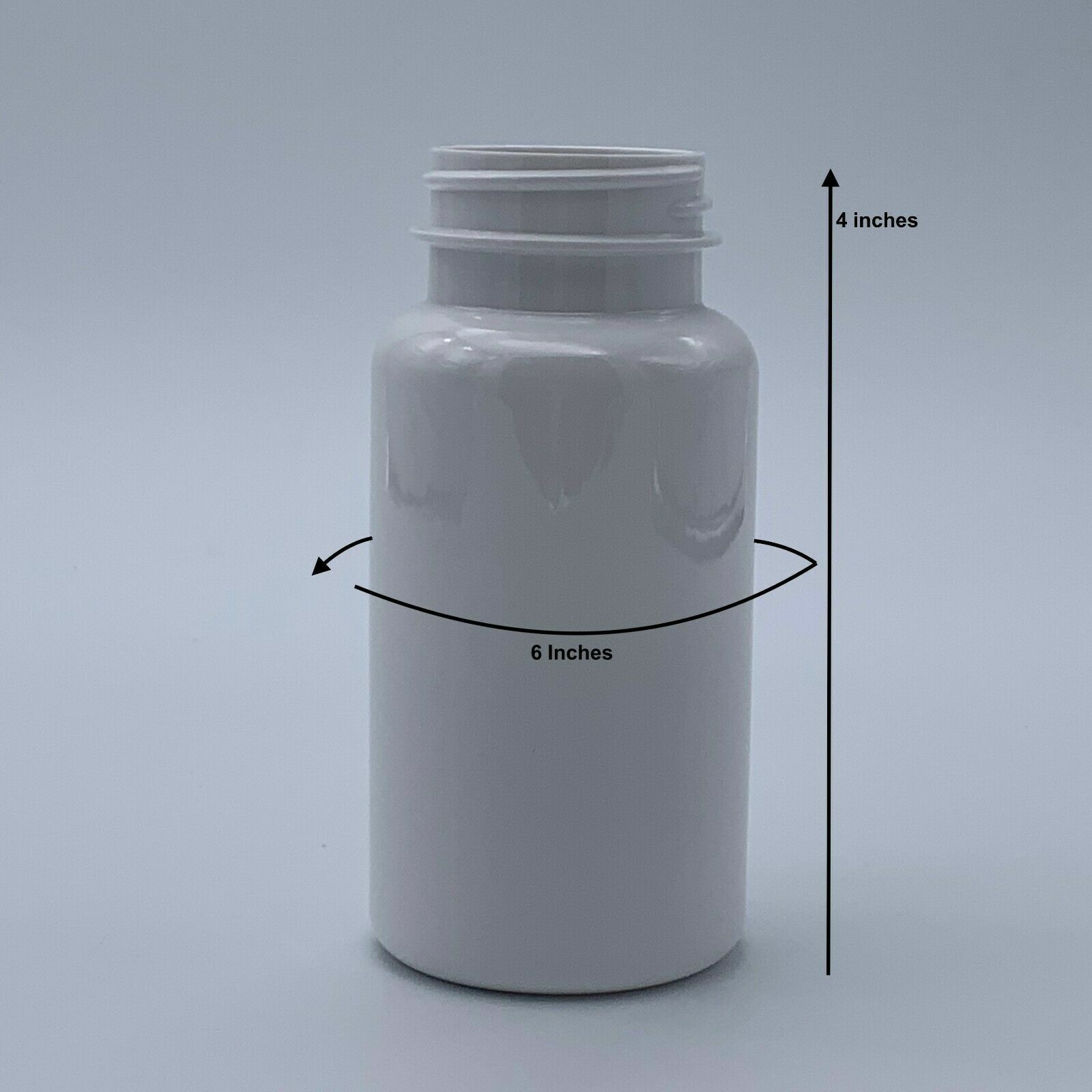 WHOLESALE Empty White Pill Tablet Capsule Vitamin Bottles 150 cc 38/400 Ribbe Ca