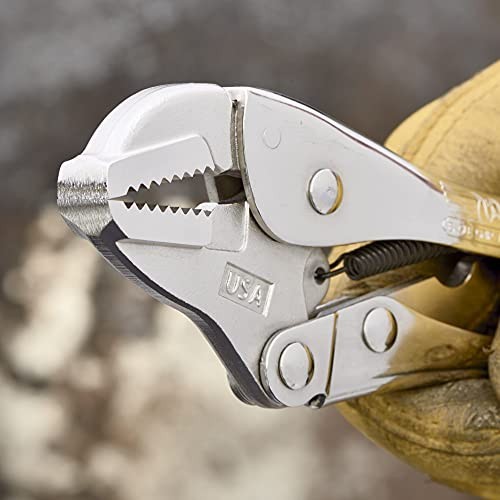 Eagle Grip by Malco LP7WC 7 In. Curved Jaw Locking Pliers with Wire Cutter