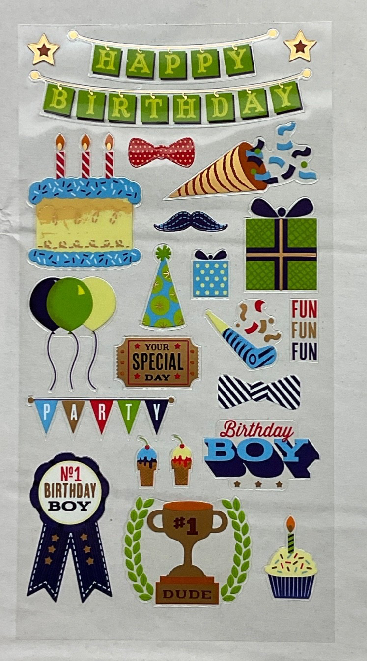 Birthday Party Celebration NOP New Stickers Sticker Sheets You Choose, YOU PICK
