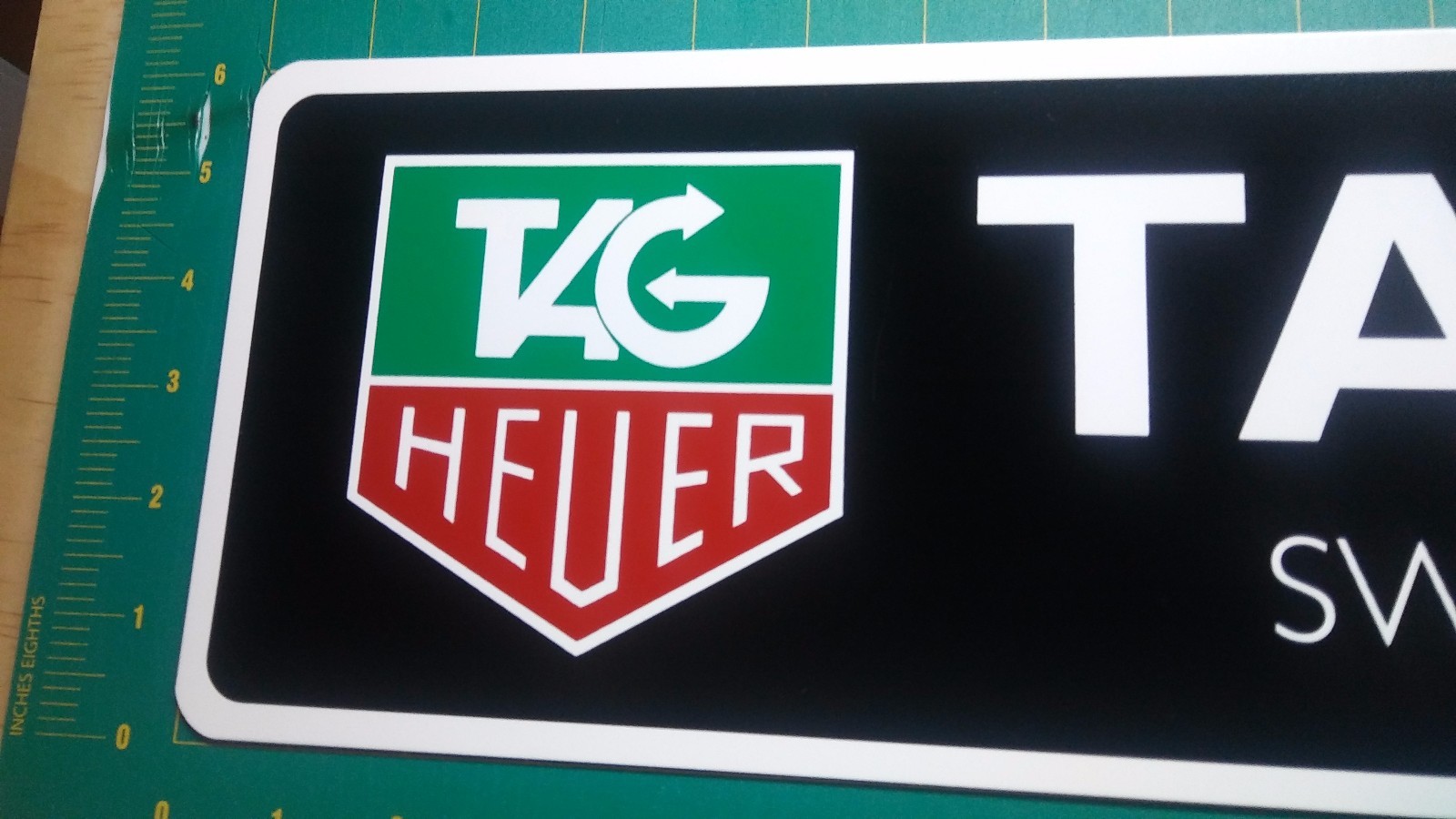 TAG Heuer logo Aluminum Sign 6" x 24"