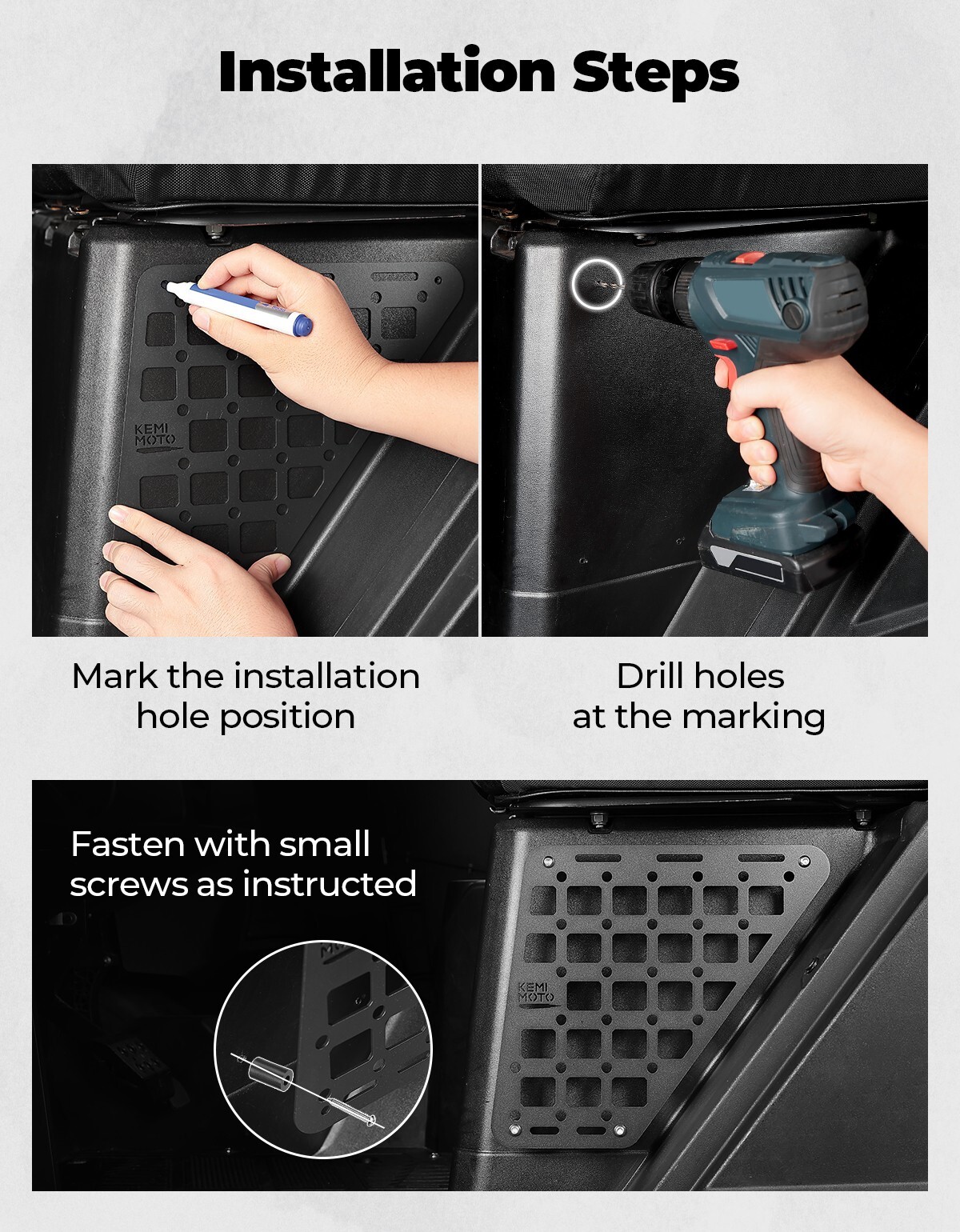 For Polaris Ranger XP 1000/ Crew XP 1000 Bench Seat Center Console Armrest Box