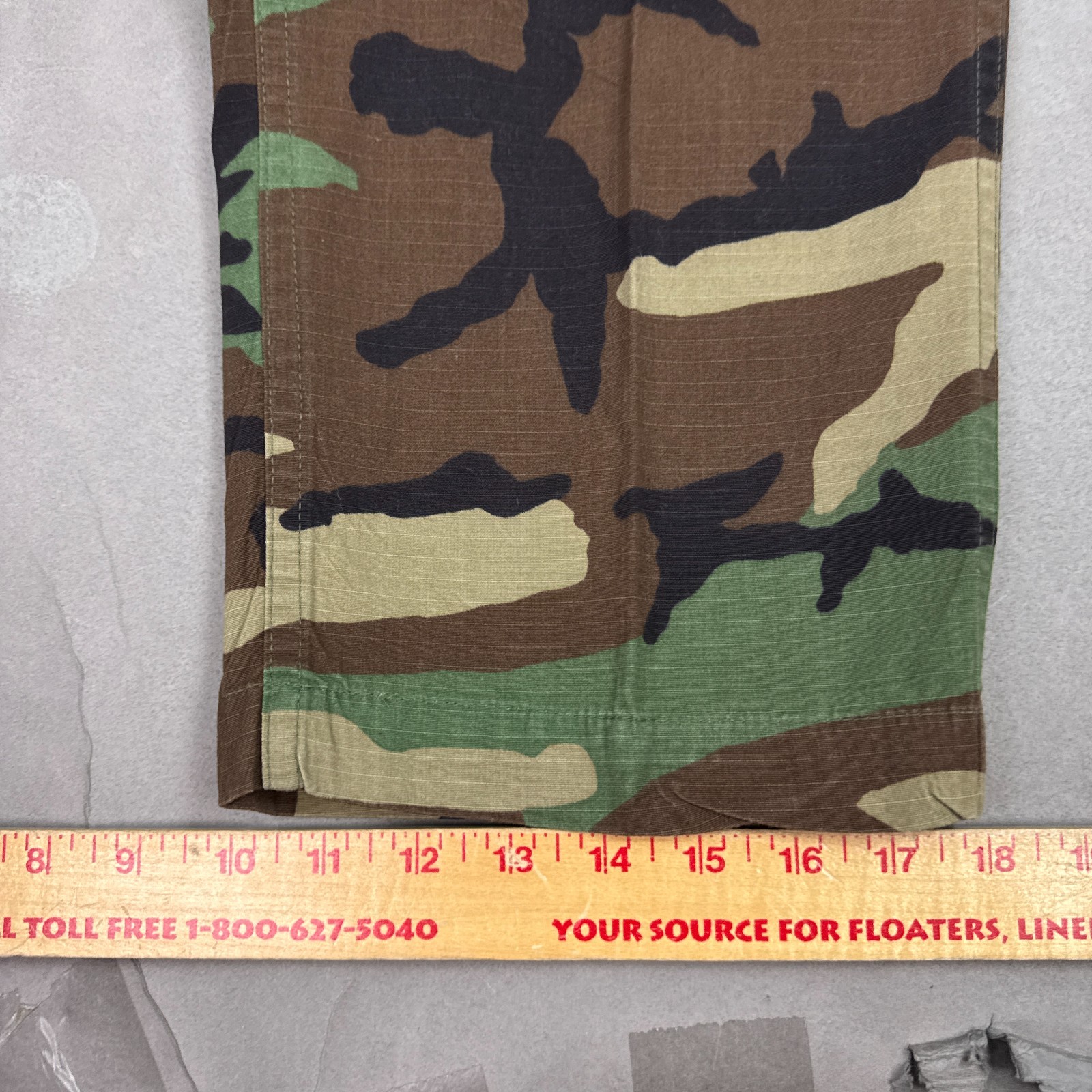 Vintage Military Pants Men 38x32 Green Camo Woodland Trouser Large Reg Distress