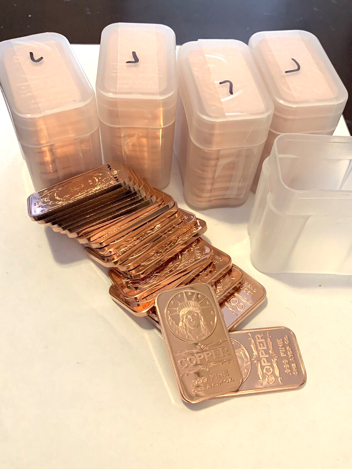 Statue of Liberty Bars, 20-PACK, 1 Ounce Copper Bars, 20 bars, by REEDERSONG