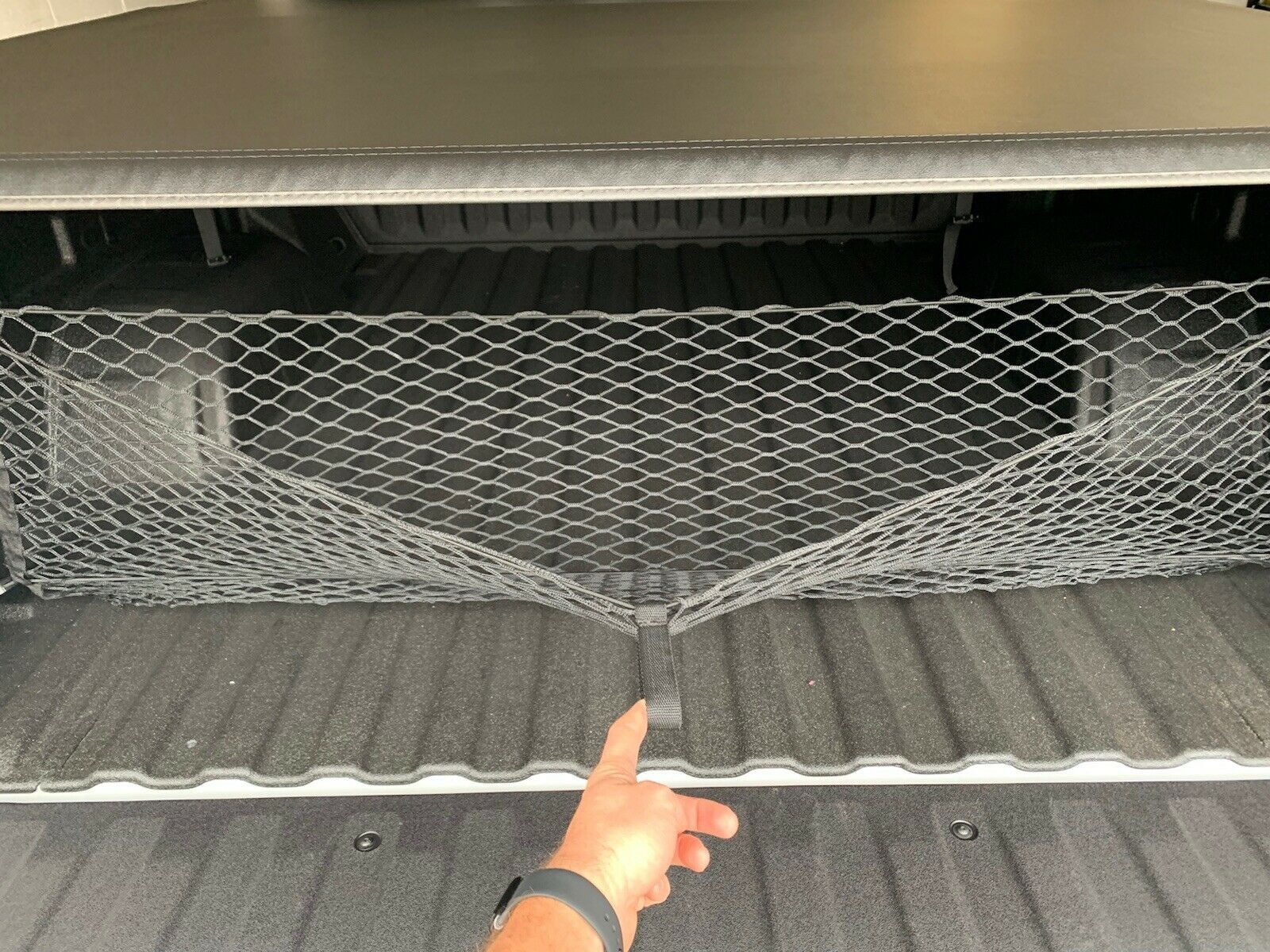 Rear Trunk Envelope Style Cargo Net for CHEVY SILVERADO GMC SIERRA 2013-2024 New