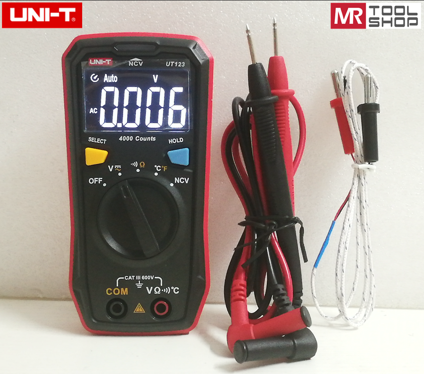 UNI-T Mini Digital multimeter AC DC Voltmeter Ohmmeter Temperature NCV Test EBTN