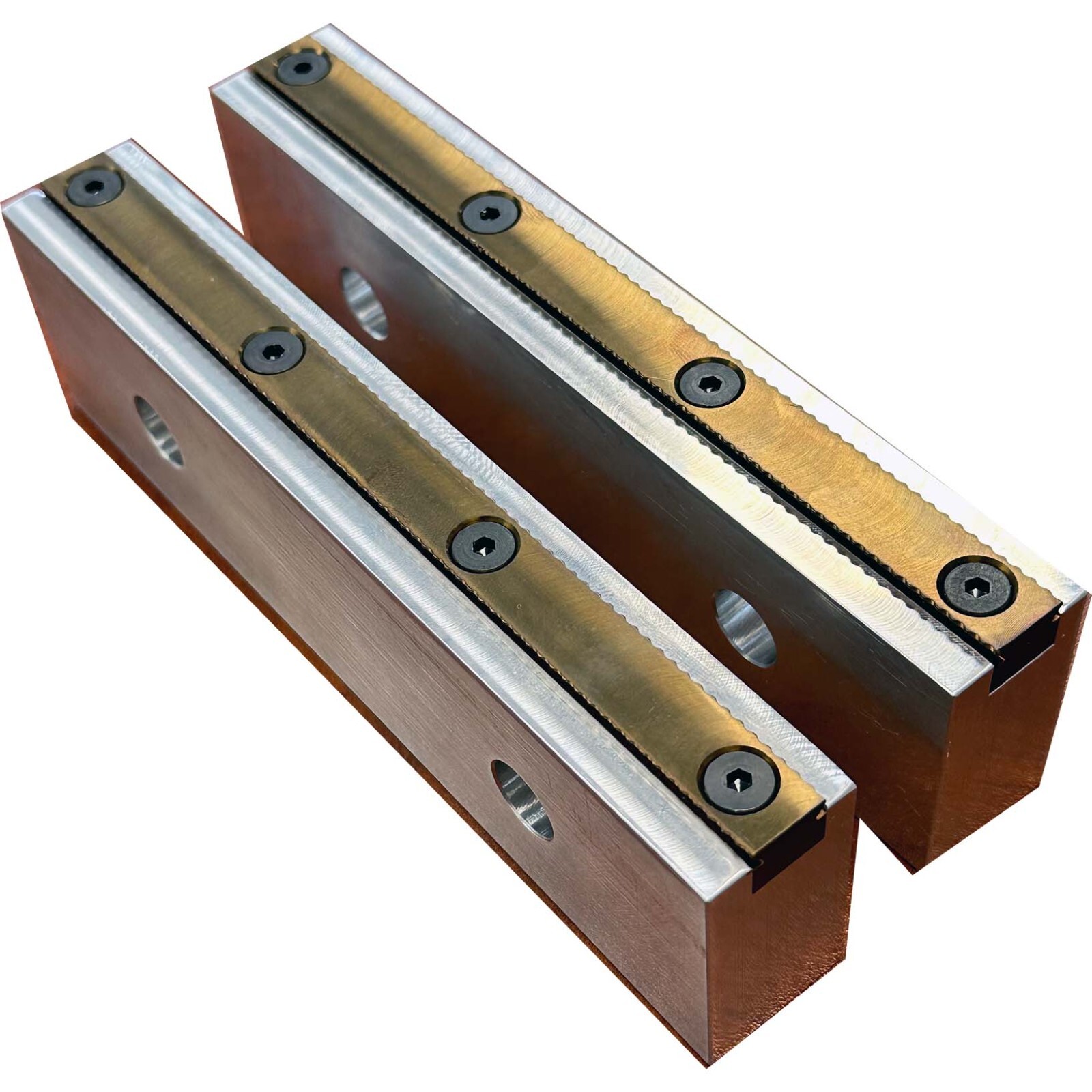 7" Serrated Vise Jaw Set for 6" Kurt Style Vise