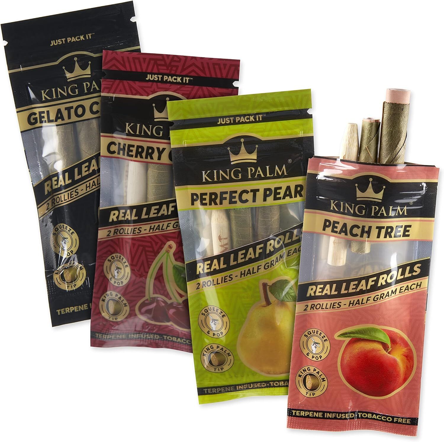 King Palm | Rollie Size | Mixed Flavored Prerolled Palm Leafs | 8 Rolls