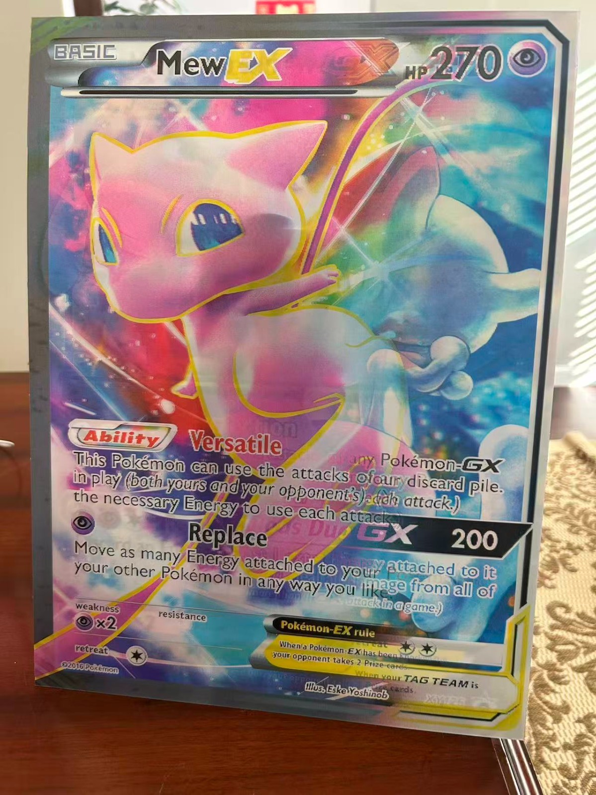 3D Motion Effect Lenticular Poster-Pokemon MEWTWO &MEW-GX Art Anime Wall decor