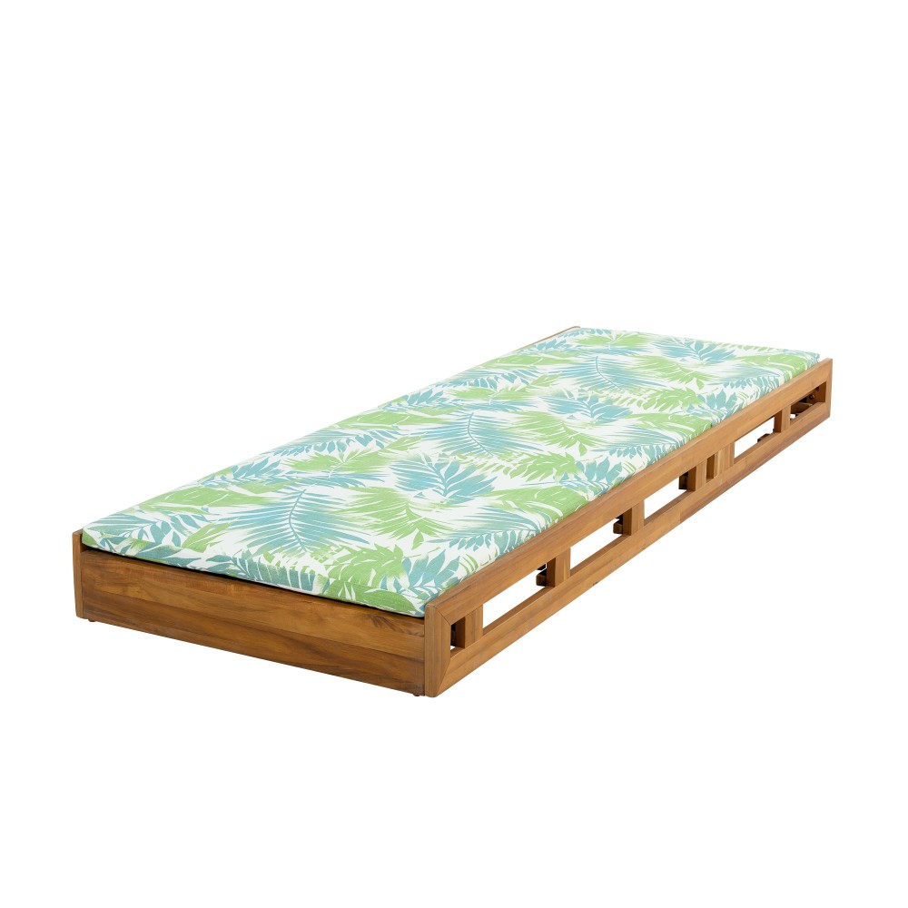 Outdoor Chaise Lounge w/ Adjustable Recliner & Water-Resistant Cushion for Patio