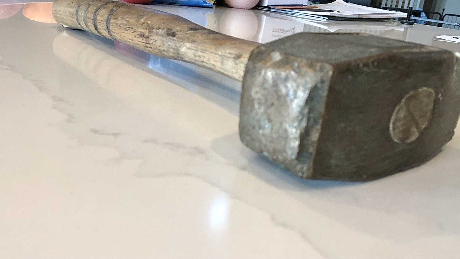 Vintage WWII era Victory Safety Hammer Corp No. 2 brass hammer, Antique Hammer