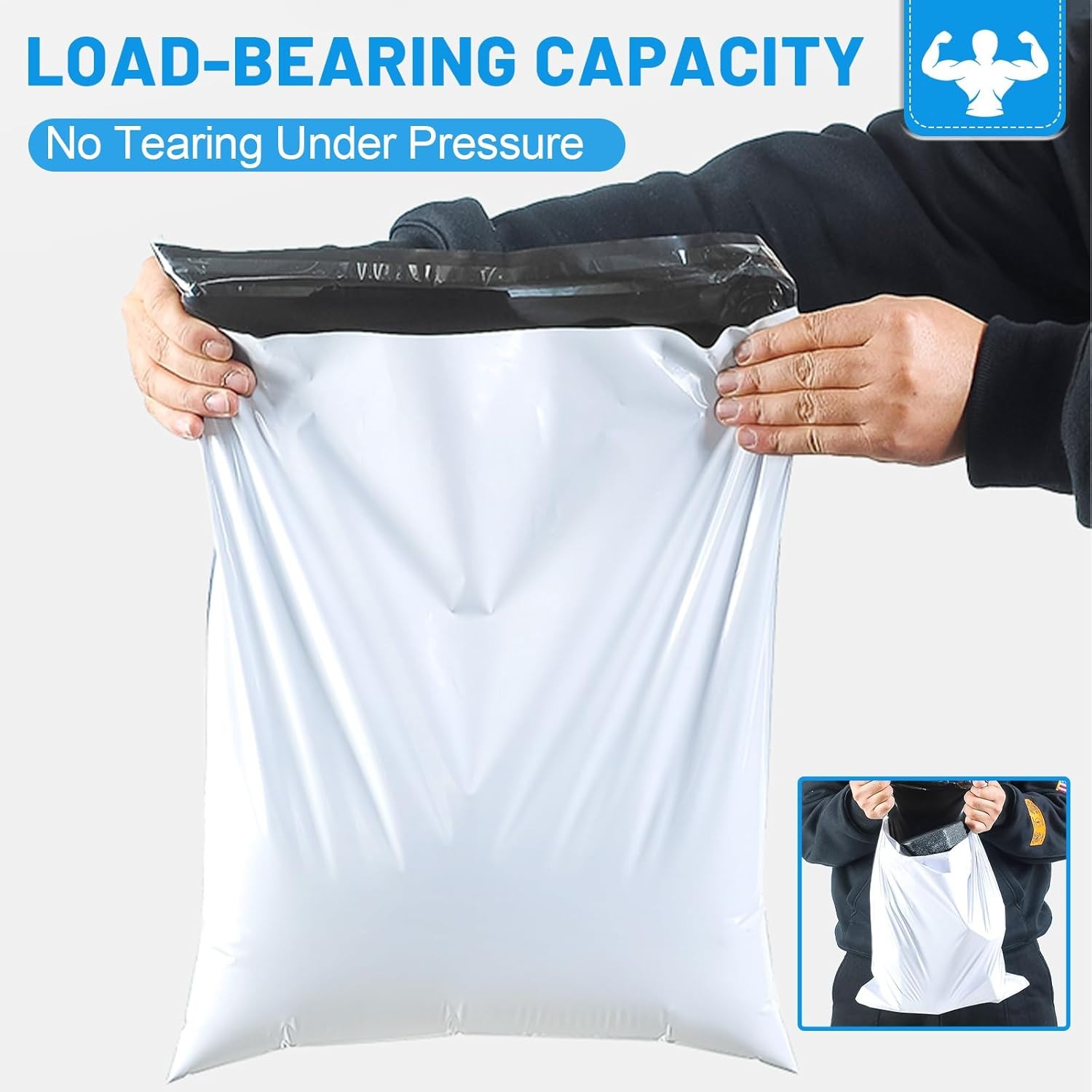 Poly Mailers Plastic Envelopes Bags - 12"" x 15.5"", 100 Count (PP12155)