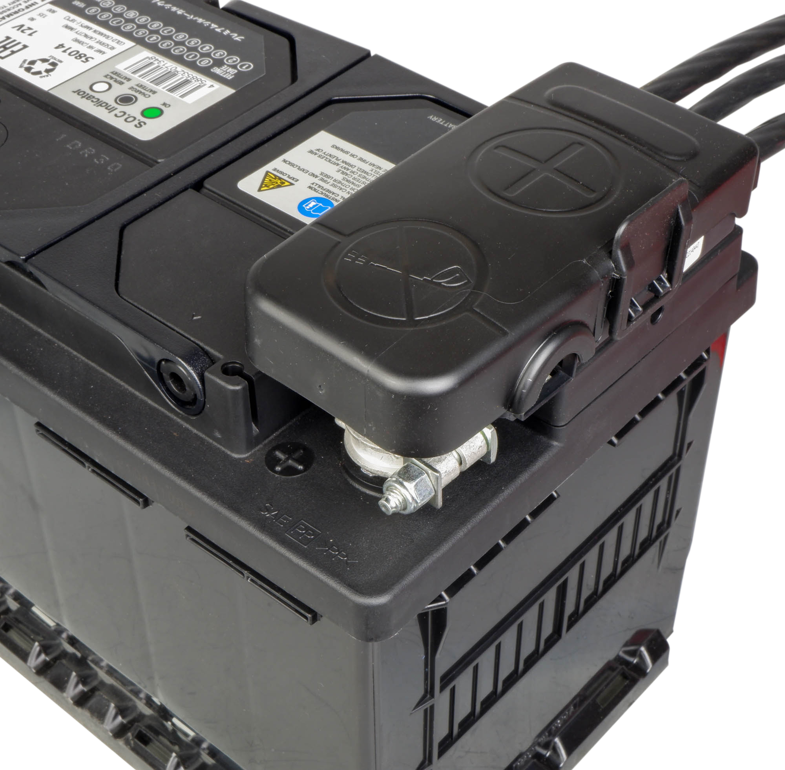 Universal On-Battery Terminal Power Distribution Fuse Box - 12v 24v Marine