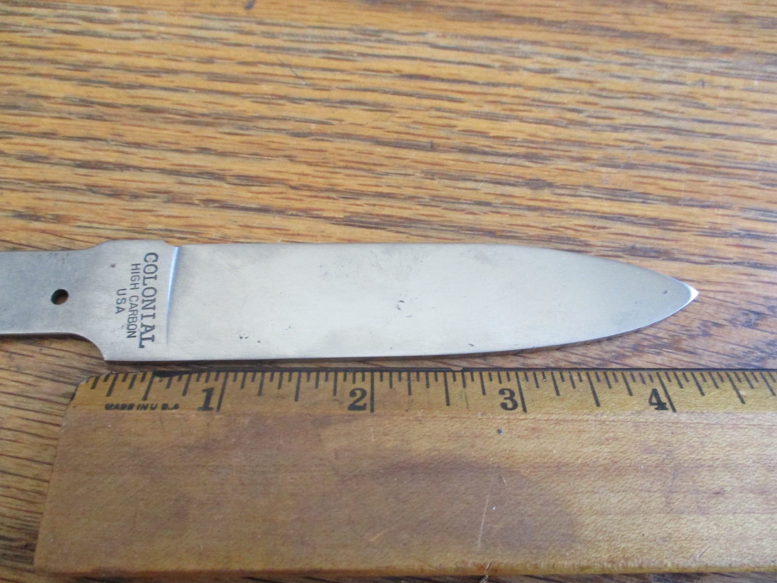 6 High Carbon Steel Knife Blade Blank Blank's NOS Colonial Knife USA