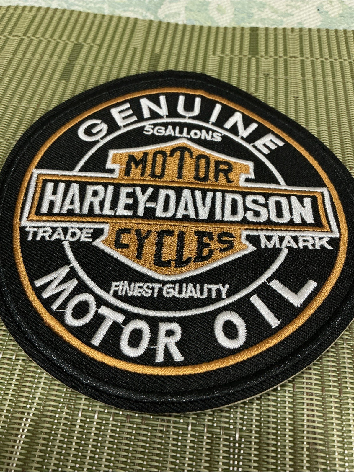🏍️ 5 Inch Round Embroidered Harley Davidson Iron On Patch… Looks Amazing