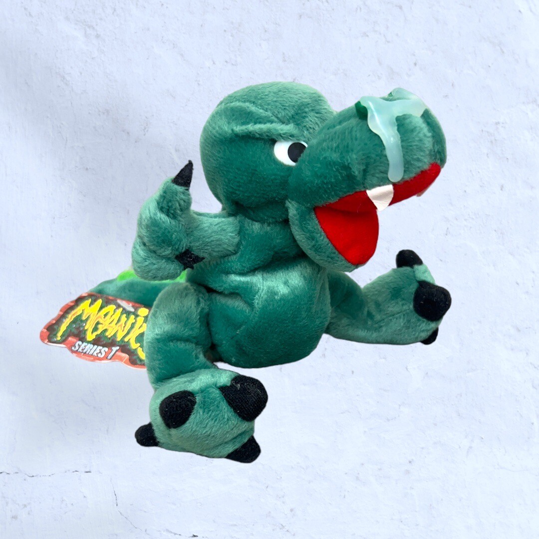 Vintage Meanies Series 1 Boris the Mucousaurus Plush Beanie New w/ Tag