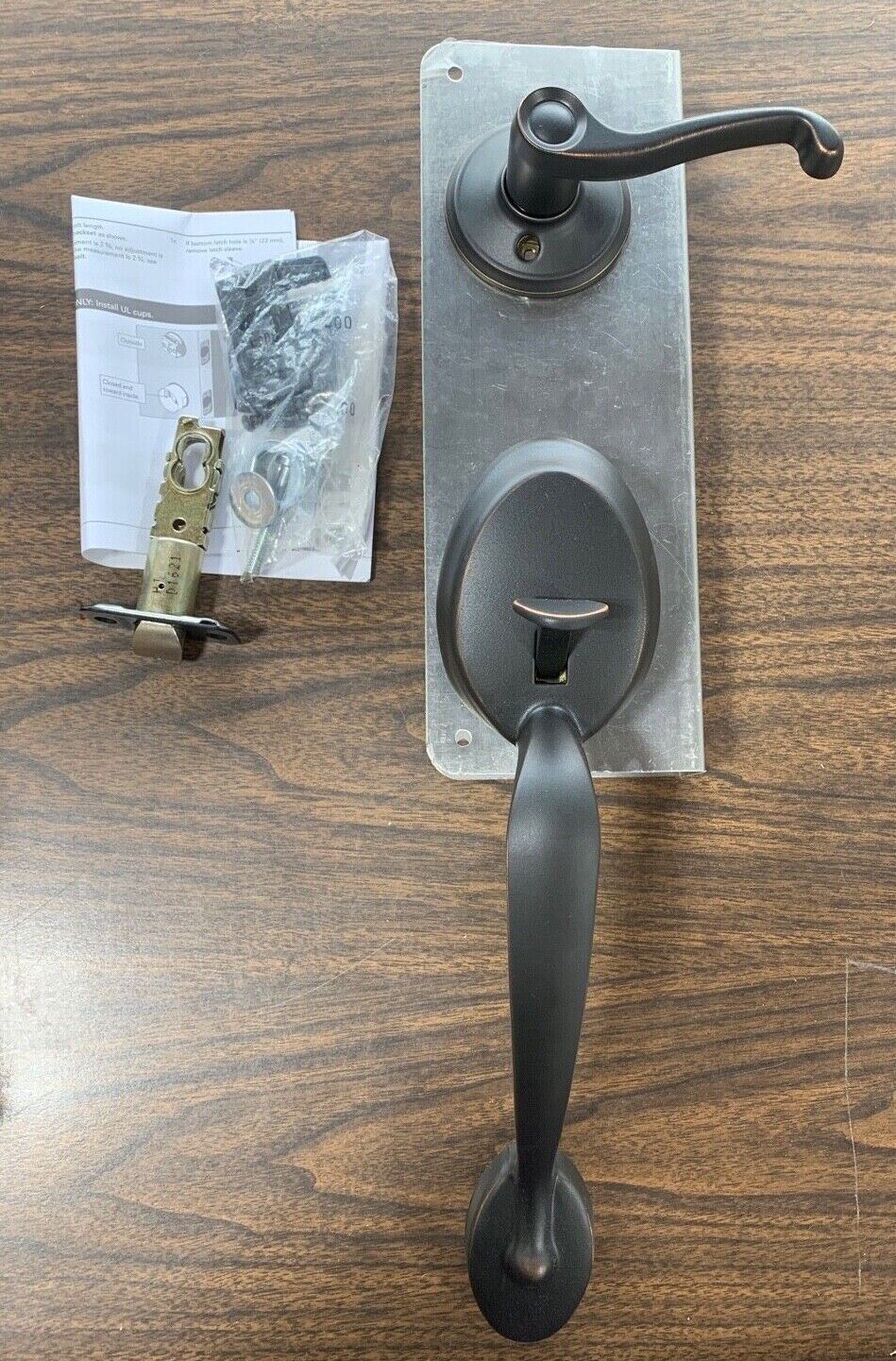 Schlage Plymouth Entry Door Handle with Left Handed Flair Door FE285 PLY FLA LH