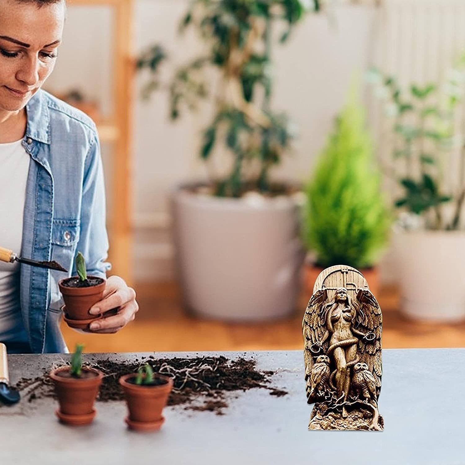 DUANYU Goddess Statue Lilith Statue, Decorative Goddess Statues Gaia/Hecate/L...