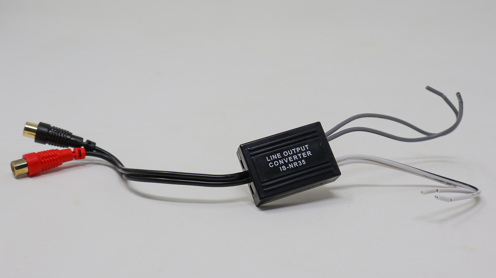 Speaker Wire to RCA Hi/Low Adapter Converter Line Level Output Audio Video Car