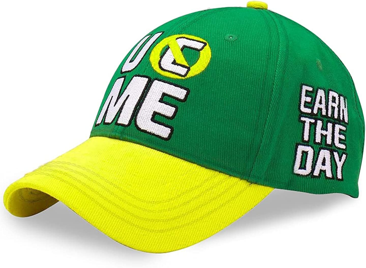 John Cena Earn The Day Yellow and Green Mens Baseball Hat