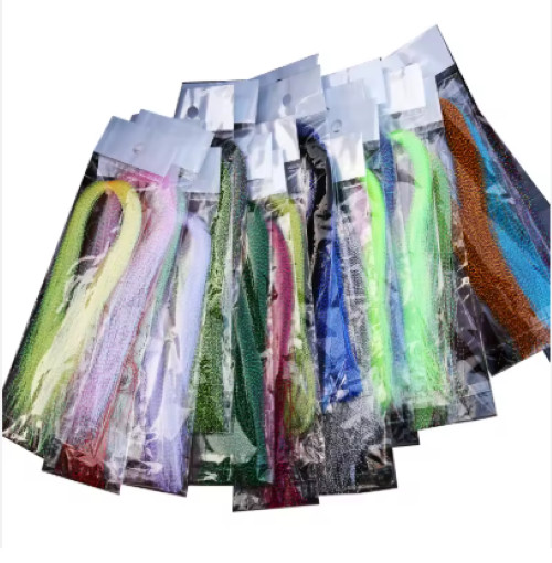 TWISTED CRYSTAL FLASH - Fly Tying Material - 29 COLORS - FLASHABOU - 12 inch NEW