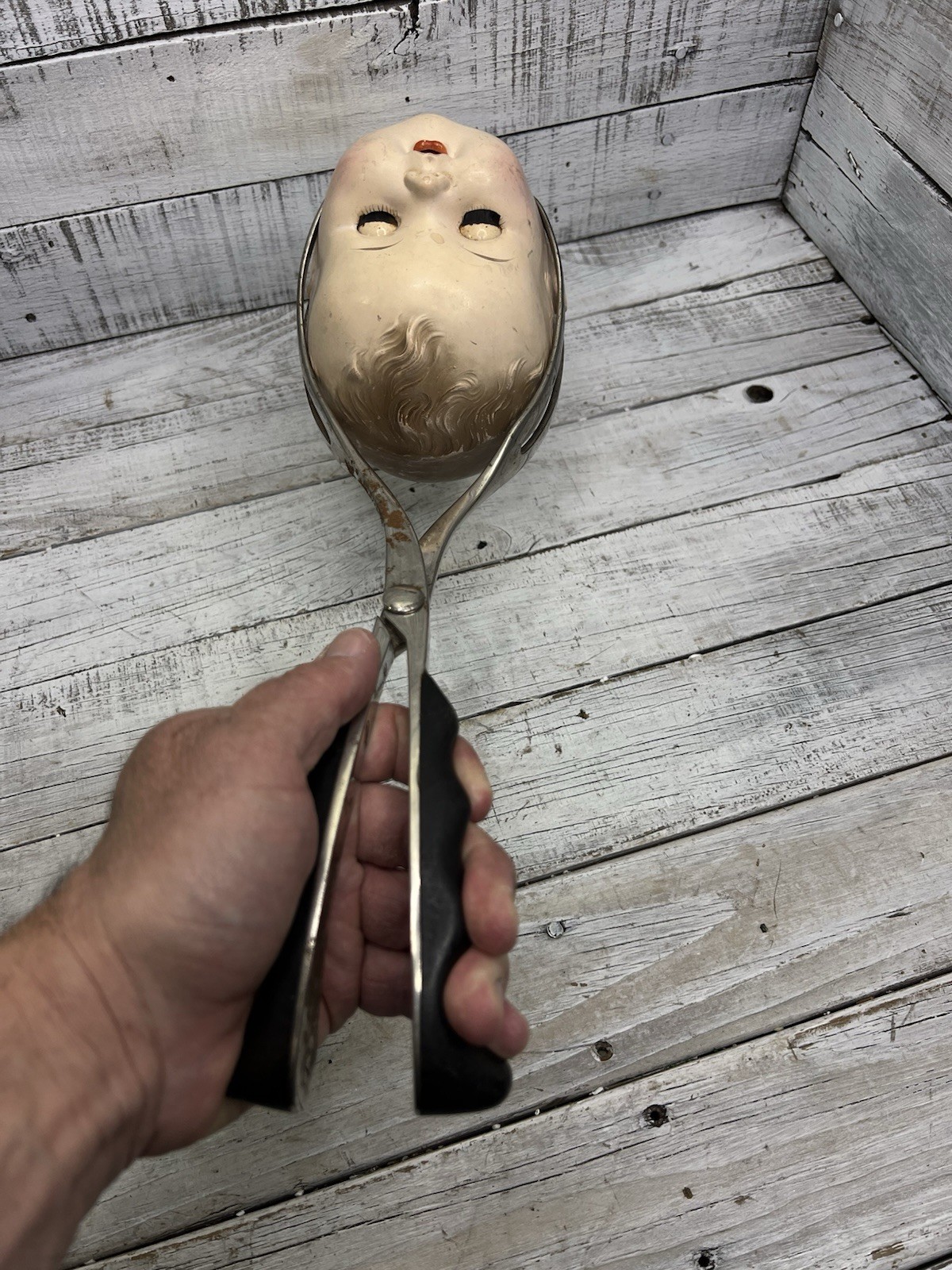 AS-IS Rusty Obstetrical Forceps Medical Birth Birthing Device Oddity Oddities