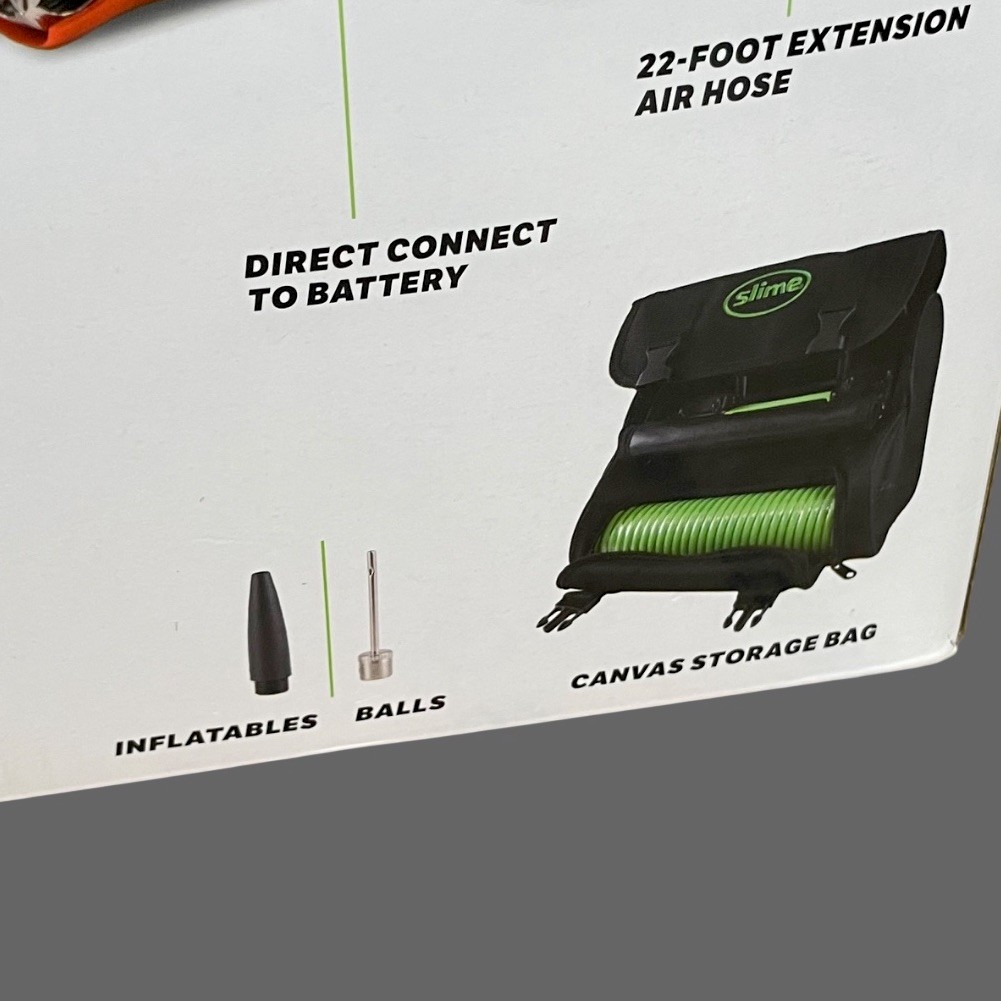 Slime Super Duty Pro Power Tire Inflator 40083 Dual Piston 12V Auto Shut Off New