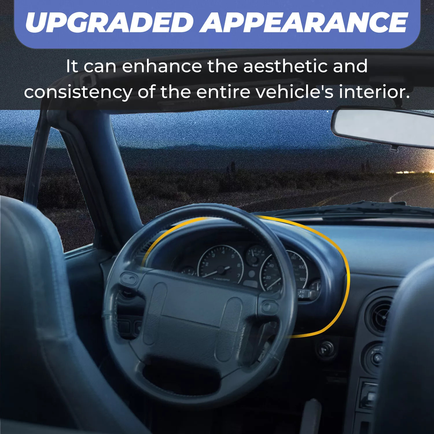 For Mazda Miata 1990-1993 Gauge Hood Cover Instrument Cluster Bezel Black