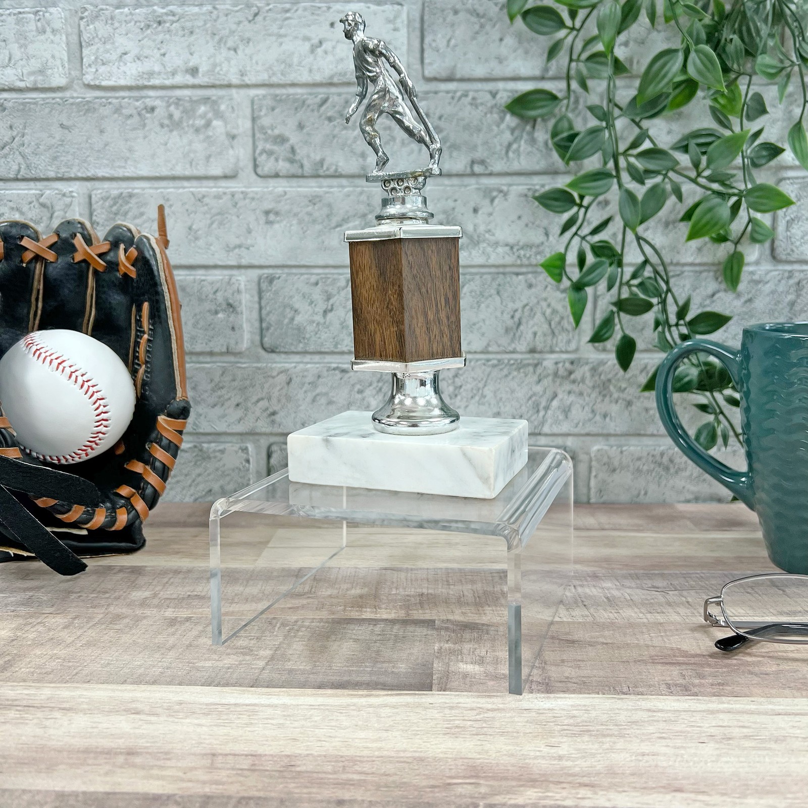 Plymor Clear Acrylic Short Square Display Riser, 2.5" H x 5" W x 5" D