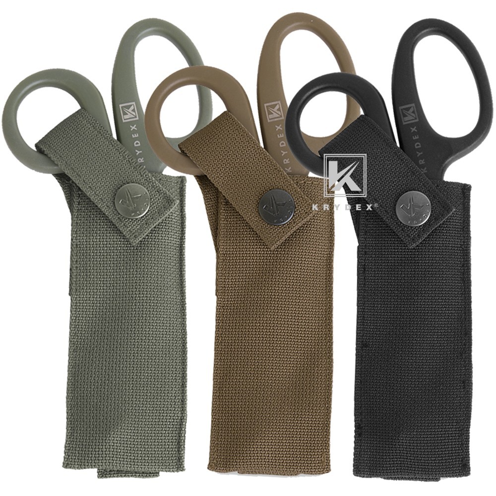 KRYDEX Medic Hand Pouch & Shears Tactical Shear Pouch Scissors Sheath MOLLE Back