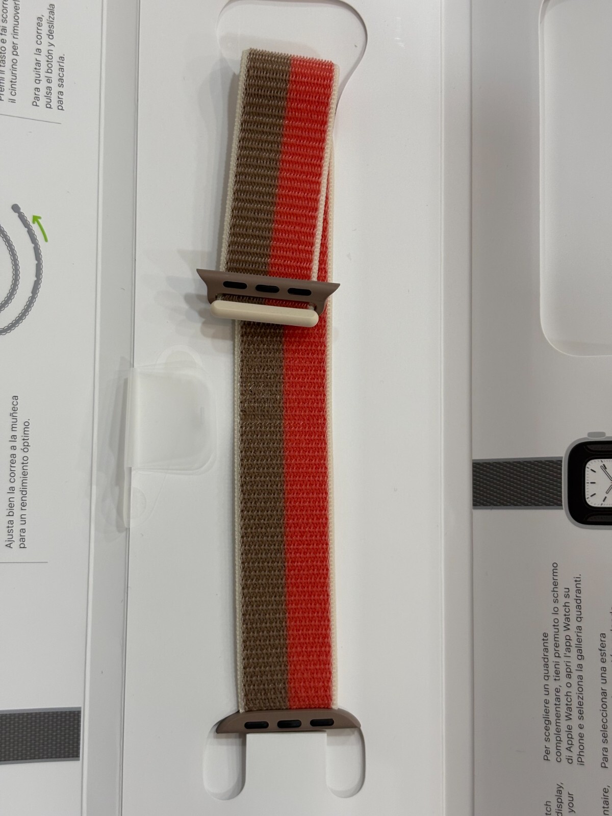 Original Apple Watch Sport Loop Band Pink Pomelo/Tan 38mm 40mm 41mm OPEN BOX