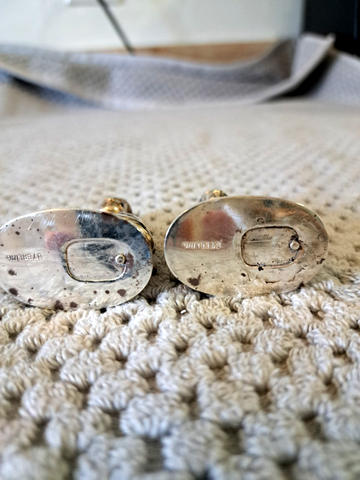 Vintage Figural Buddha 950 Sterling Silver Salt & Pepper Shakers Early 1900's